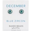 December Birthstone Crystal Disc Earrings