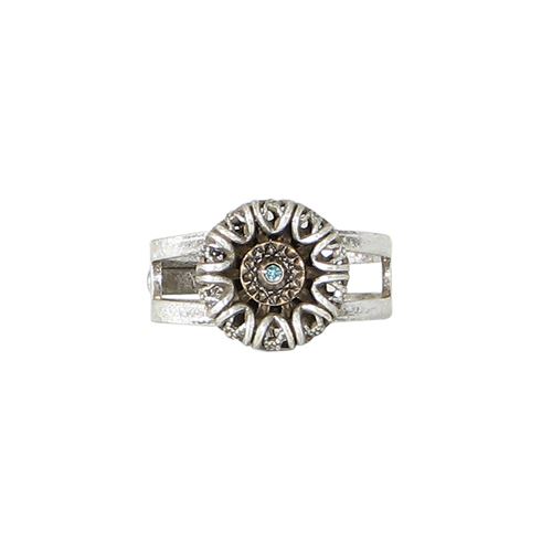 Ornate Filigree Crystal Ring