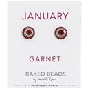 January Birthstone Crystal Disc Earrings