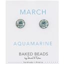 March Birthstone Crystal Disc Earrings