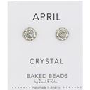 April Birthstone Crystal Disc Earrings