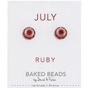 July Birthstone Crystal Disc Earrings