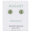 August Birthstone Crystal Disc Earrings