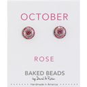 October Birthstone Crystal Disc Earrings