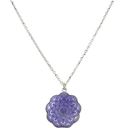 Etched Enamel Lotus Necklace