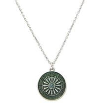 Enamel Crystal Round Necklace