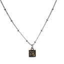 Small Pave Square Necklace