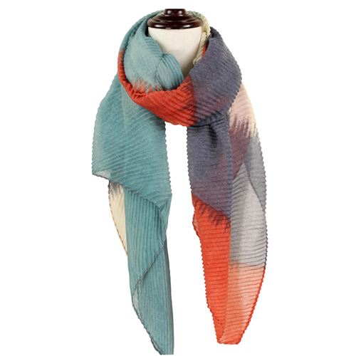 Pleated Abstract Scarf