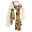 Pleated Leopard Scarf