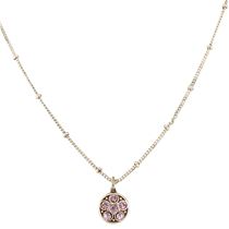 Vintage Crystal Round Necklace