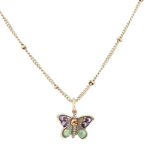 CRYSTAL BUTTERFLY PENDANT CHAIN - FIVE FOURTY NINE