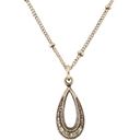 Vintage Teardrop Hoop Necklace