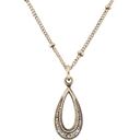 Vintage Teardrop Hoop Necklace