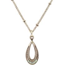 Vintage Teardrop Hoop Necklace