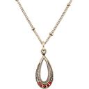 Vintage Teardrop Hoop Necklace