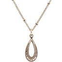 Vintage Teardrop Hoop Necklace